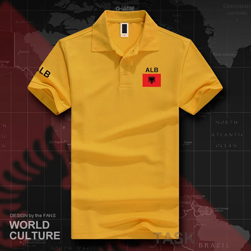 ALB Albanian мужские рубашки поло с коротким рукавом, брендовые, с принтом для страны, хлопок, Национальный флаг, повседневная одежда - Цвет: polo-daisy