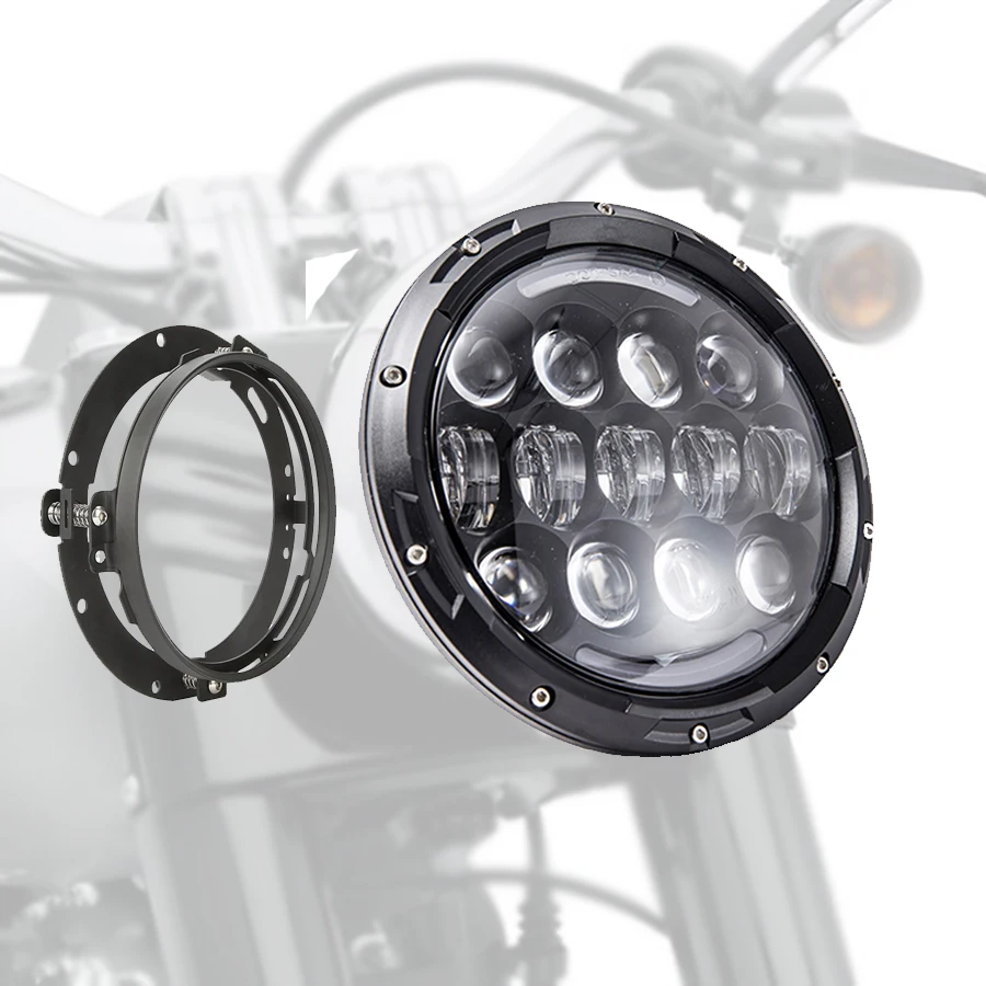 Motorcycle Headlights 105w 12v High Low Beam Motorcycle Halo Led