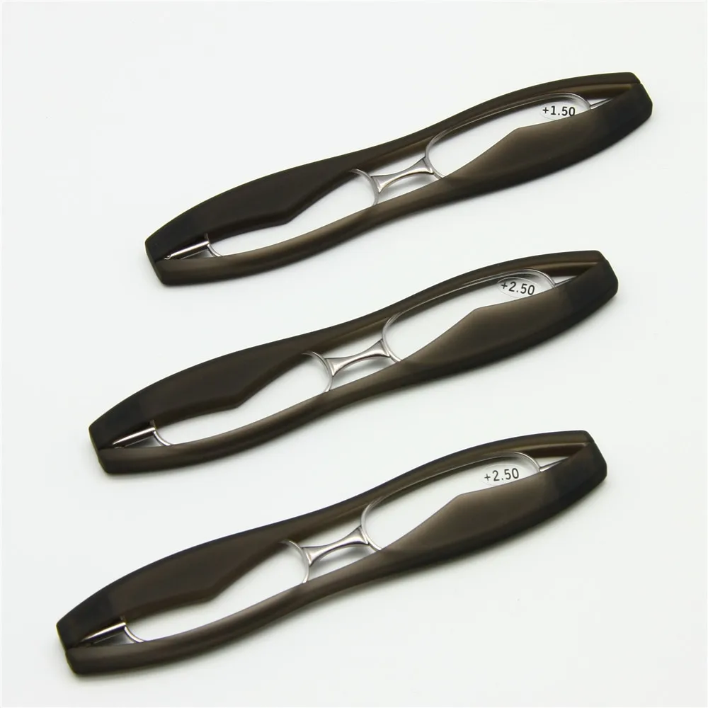 

3 Pack Big Size PODREADER +1.0 to +3.0 Reading Glasses, Mini Folding Pocket Reader Hyperopia Eyeglasses, Presbyopia Glasses