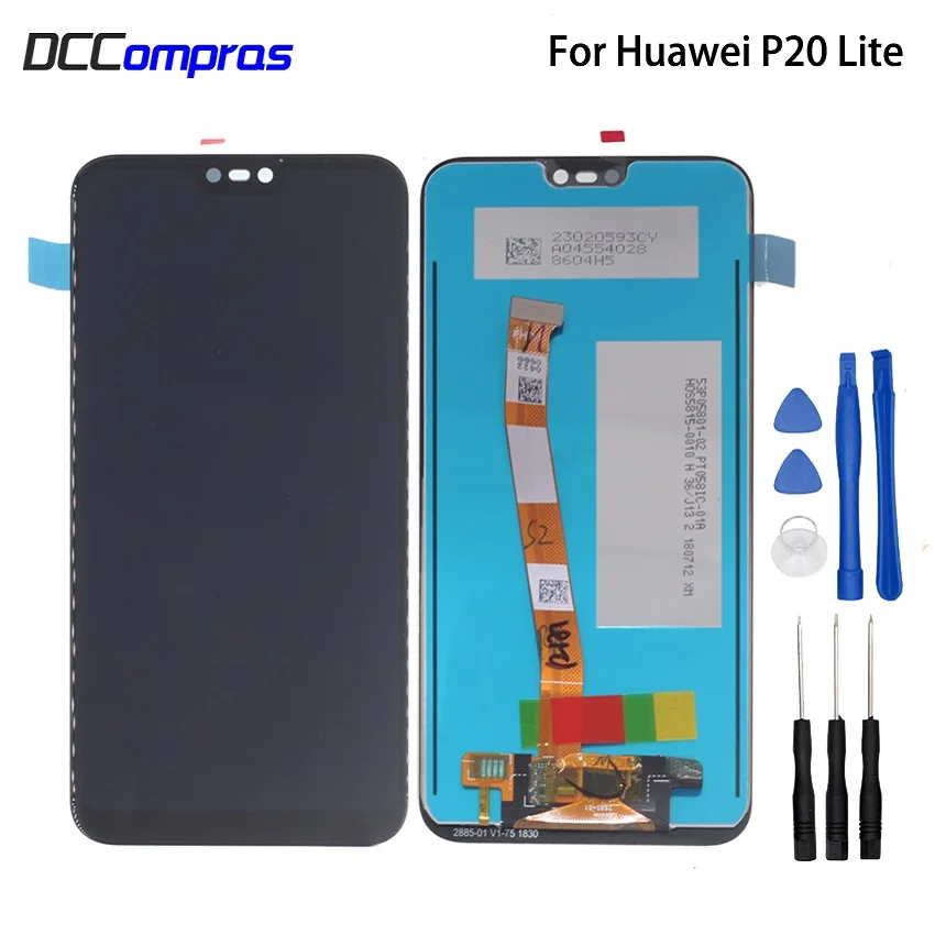 Оригинальный Для HUAWEI P20 Lite ANE LX1 LX3 Nova 3E ЖК дисплей сенсорный экран с рамкой для