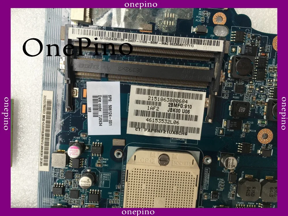 مع الشحن cpu 506124-001 صالح لل hp dv7 dv7-1100 laptop motherboard la نظام المجلس بالكامل اختبار العامل