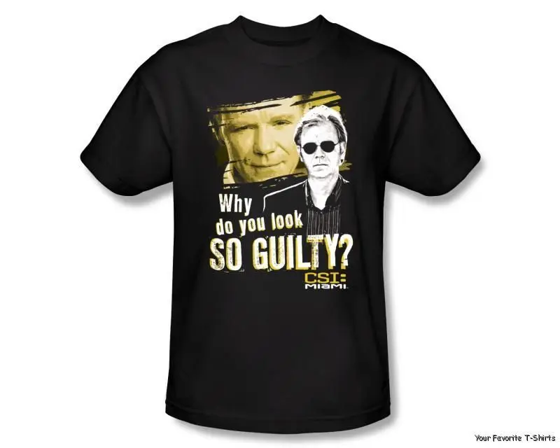 

CSI Miami So Guilty Licensed Adult T Shirt Cool Casual pride t shirt men Unisex New Fashion tshirt free shipping tops ajax