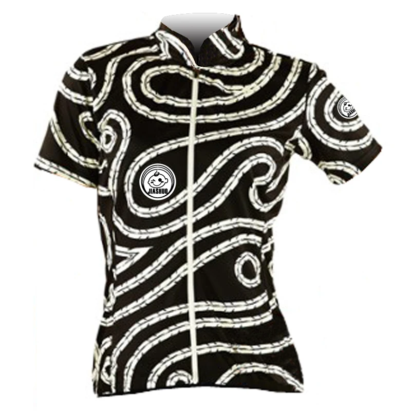 2016 Women's cycling jersey black / white Summer cycling clothing Short