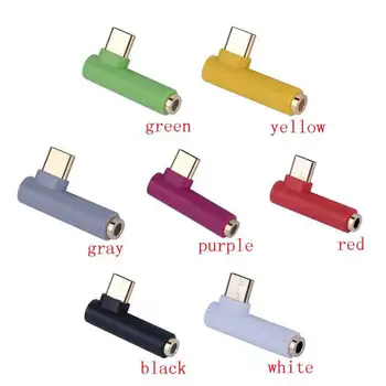 

3.5mm AUX Jack to Type-C Audio 90 Degree Cable Headphone Adapter for Huawei/Xiaomi /SamSung/OnePlus Smart Phone