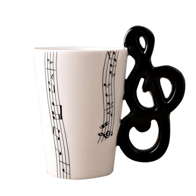 Hoomall 300ML Handle Ceramic Coffe Mug Cup Musical Note Hot Instrument Table Water Bottle Dinkware Kitchen Accessories | Дом и сад