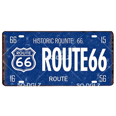 [SQ-DGLZ] Route 66 номерной знак Настенный декор мать дорога Олово знак США дорога металлическая картина "знак" таблички плакат