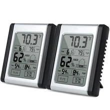 Цифровой термометр с монитором влажности, гигрометр и индикатор влажности с сенсорным экраном, переключатель ℃/℉, мин/Макс Rec