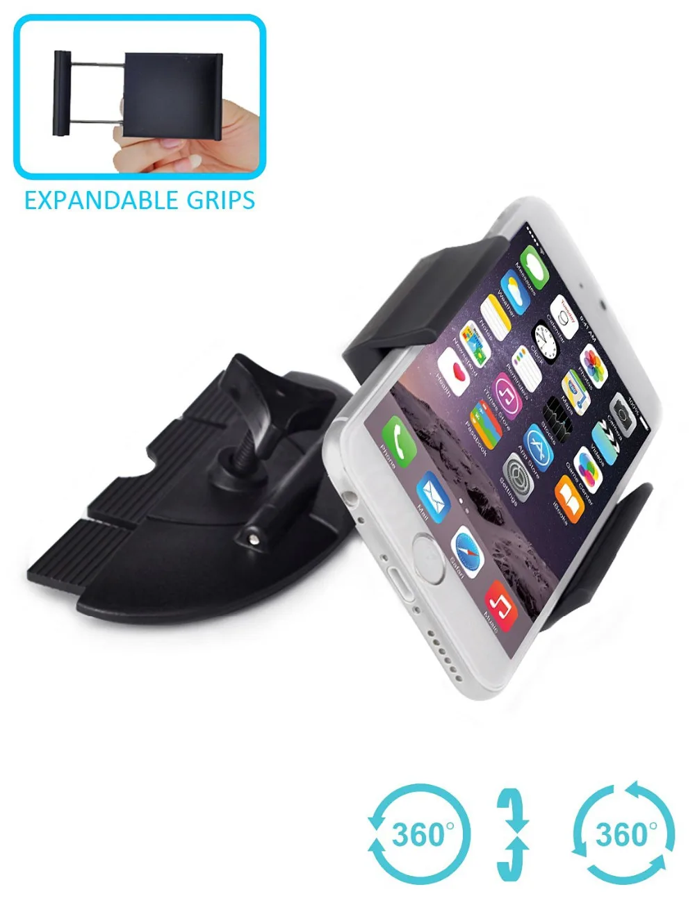 Universal Smartphone Cradles Cell Phone Holders Car CD Slot Mount with