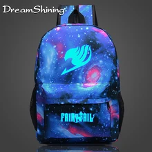 Dreamshining Fairy Tail Sac À Dos Voyage Sac De Bande Dessinée Japon Anime Impression Sac D’école pour Les Adolescents Nylon Galaxia Magique Sacs À Dos