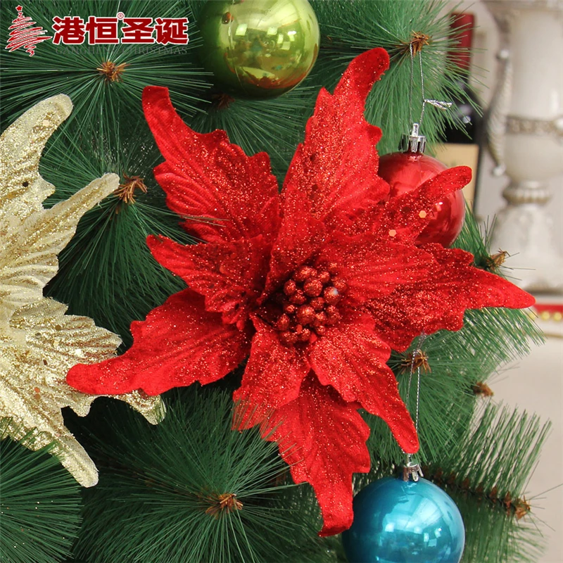 24CM Pteris Flower Decoration Artificial Flowers For Christmas Trees