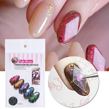 

1pcs 3D Nail Sticker Decals Gem Diamond Nail Art Stencil Transfer Guide Decoration Rhombus Oval Modeling Sliders Manicure JI783