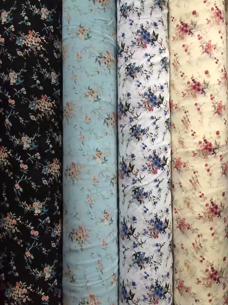 150 см ширина шифоновая ткань большие цветы узор можно просвечивать для юбки костюм-платье повязка на голову CH-6108