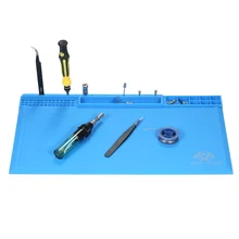 38x21 см Теплоизоляционный силиконовый коврик стол коврик обслуживание платформы с магнитной секцией для BGA паяльная ремонтная станция