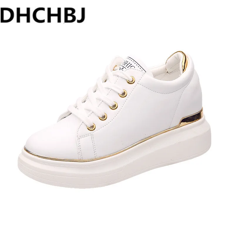 

Spring Autumn White Sneakers Shoes Woman Ladies Casual Shoes Hidden Wedge Heels Women's Wedges Platform Sneakers Shoes For Women