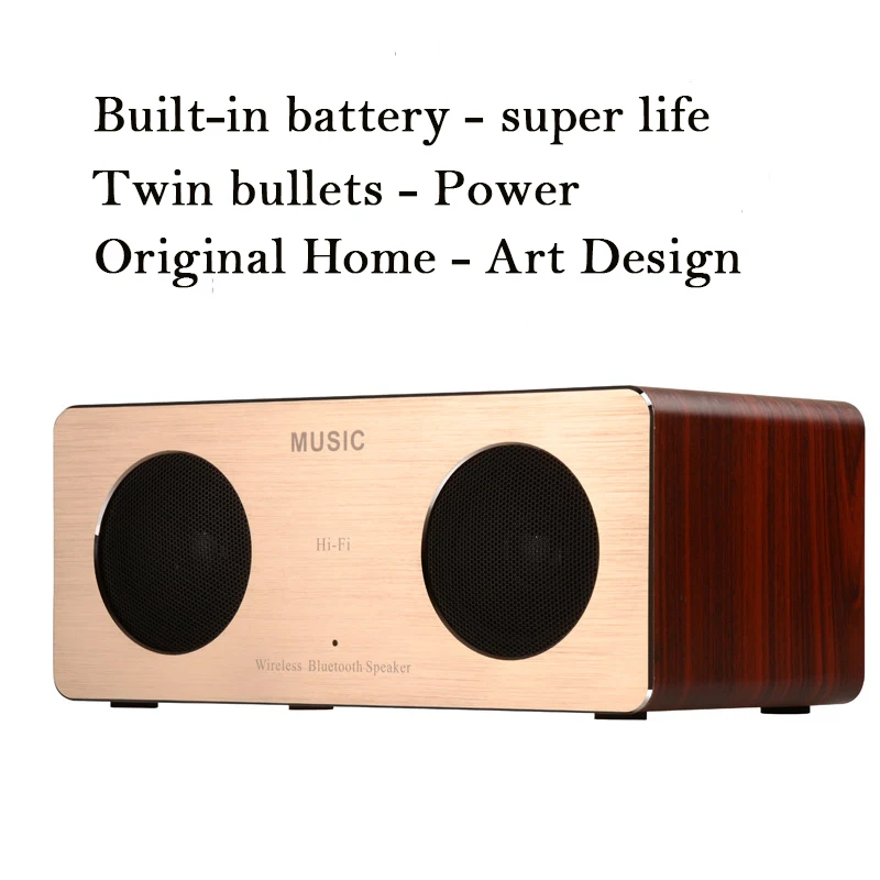 Новые деревянные bluetooth колонки портативный сабвуфер музыка bluetooth аудио приемник handfree вызов сильный двойной рог беспроводной динамик