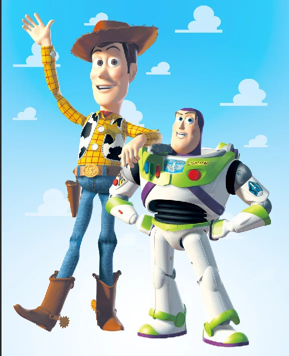 

5x7FT Toy Story Theater Sheriff Woody Lightyear Buzz Sky Clouds Custom Photo Backdrop Studio Background Vinyl 150cm x 220cm