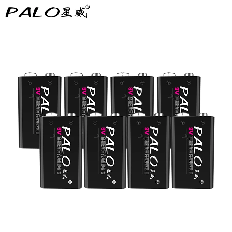

New 8pcs 600mAh li-ion Environmental Durable 9V6F22 Low Self-discharge Rechargeable Batteries For Radio,Camera,Toy,Microphone