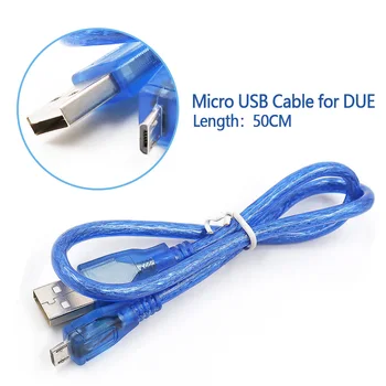 1.64FT Mini Micro USB Cable for Arduino for UNO R3, Mega 2560, Nano, Due R3 Board 2