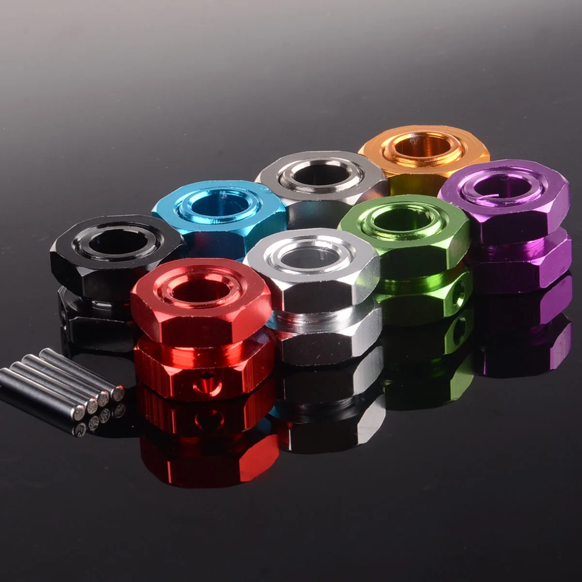 

80122 RC Car 17mm 1/8 Wheel Hex Mount Nuts Axle Pin 81011 81212 81213 4pcs