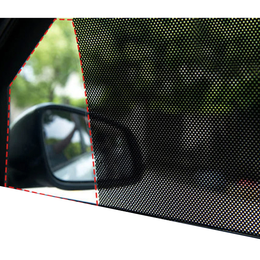 

2 Pcs Car Side Window Mesh Film Windshield Net Sun Shade Sticker Car Sun Shades Rear Window Cover UV with Small Holes Protection