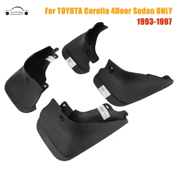 

4PCS Front Rear Molded Fender Splash Guards Mud Flaps For Toyota Corolla 4 Door Sedan DX LX XE SE 1993 - 1997 1996 KOLEROADER /