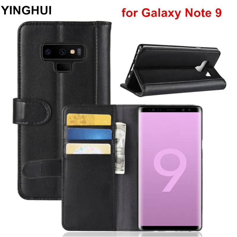 Чехол из натуральной кожи для samsung Galaxy Note 9 чехол 6 4 дюйма с держателем карт