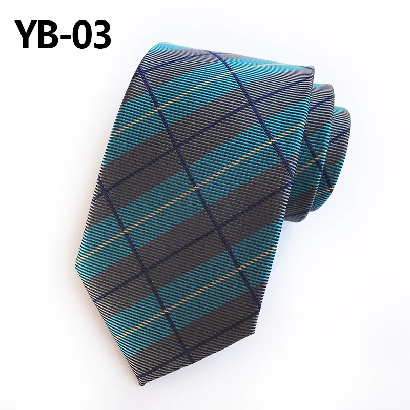 Мужские галстуки, британский стиль, клетчатый галстук, модный мужской роскошный галстук, аксессуары, подарки для мужчин - Цвет: YB-03