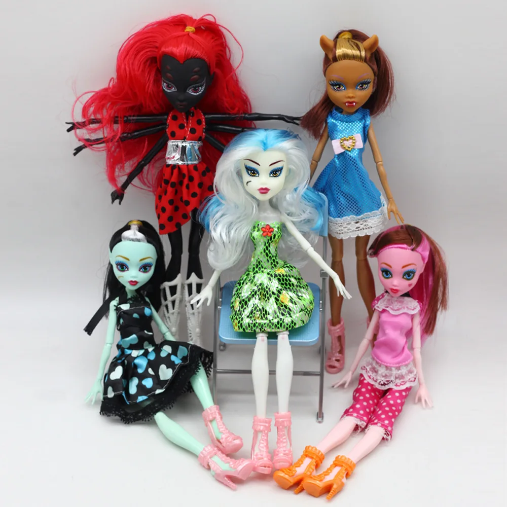 Высококачественные куклы-монстры Draculaura/Frankie Stein/Clawdeen Wolf/Cleo De Nile/Ghoulia Yelps для
