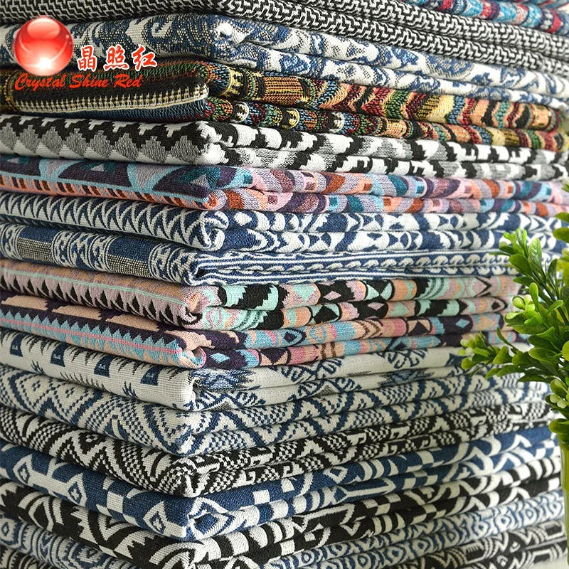 

Yunnan Lijiang Ethnic Wind Fabric Cotton-linen Table Cloth Curtain Decoration Fabric