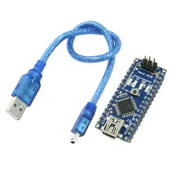 Nano V3.0 AVR ATmega328 P-20AU плате модуля цвет: черный, синий w кабель USB