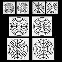 8 шт многоразовые Mylar Мандала рисунки Дотсом Трафареты Шаблоны Инструменты Набор «сделай сам» для Ремесленная Мебель Вуд, холст камни ткань стены искусства