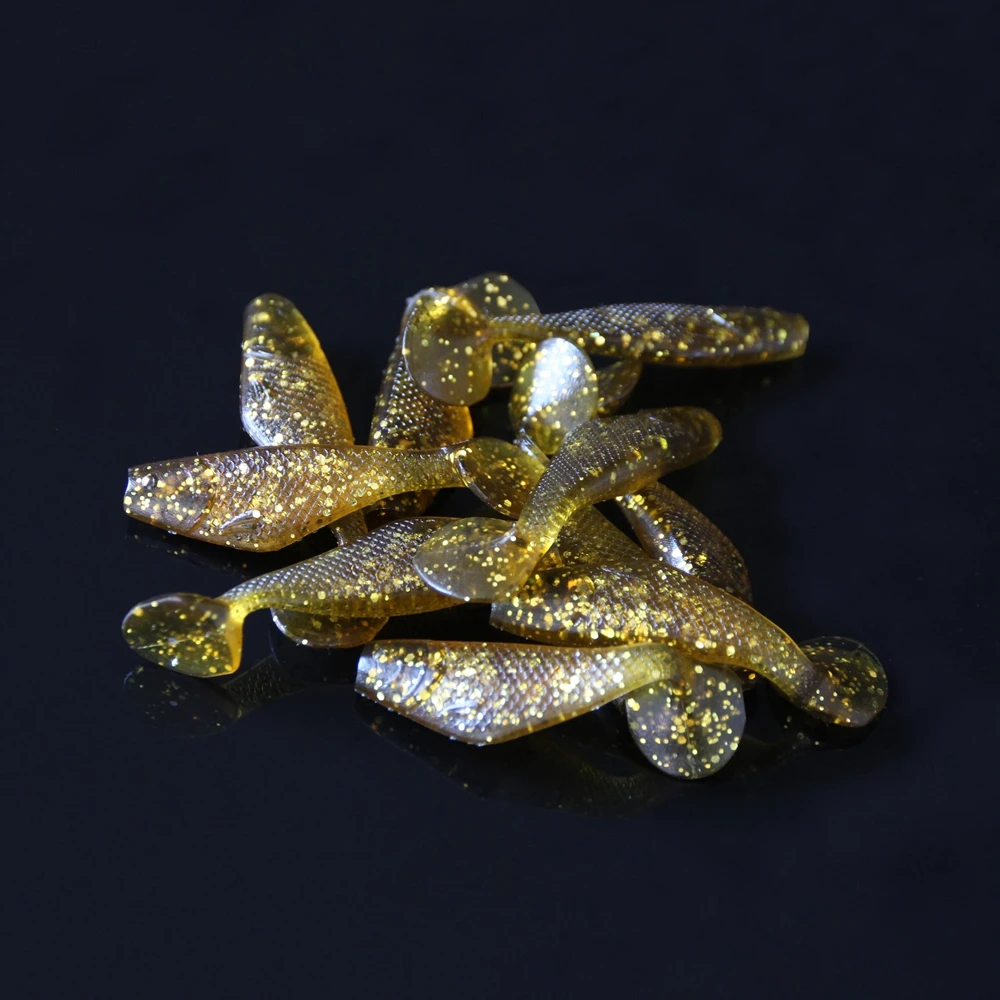 Spinpoler 50pcsLot Soft Fishing Lure Swimbait 50mm1.6g Magic Lures Carp Fishing Tackle Soft Shad Bait Worm Isca Artificial  (16)