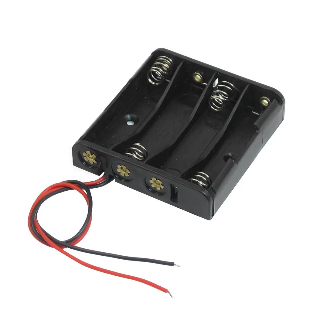 

Black 4 x 1.5V AAA Battery Batteries Holder Case w Wire Leads