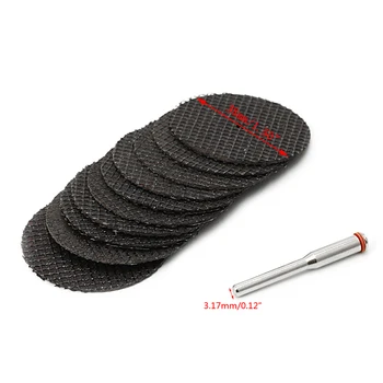 

10pcs 38mm Reinforced Glass Fiber Abrasive Cutting Wheel Tool With Drill Adapter