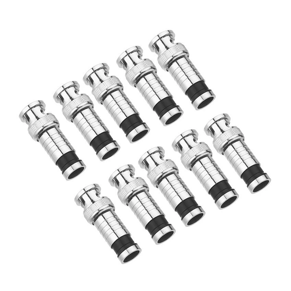 

Good 10 pcs BNC Compression Connector for Coax RG59 Cable CCTV Cameras