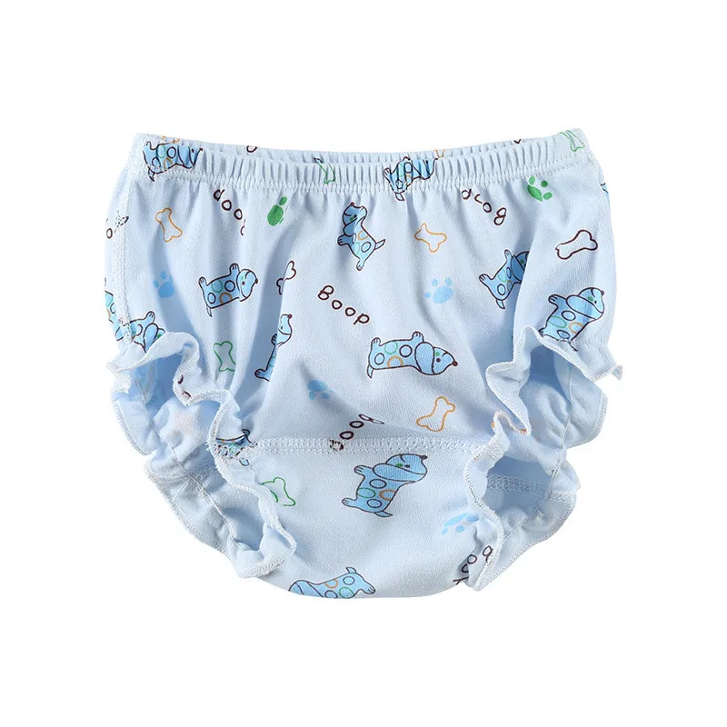 Cute Cartoon Printed Children Underwear Cotton Cueca Lace Briefs For