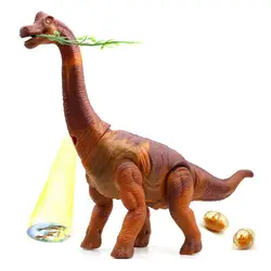 Новинка 13,8 "большой динозавр игрушки, Brachiosaurus Реалистичная ходьба движение откладывающая яйца динозавр игрушка с громким рев звуки огни