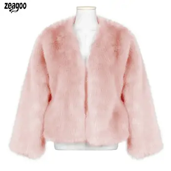 

Women Winter Warm Faux Fur Long Casual Sleeve Cardigan Solid Casual, Street, Outdoor, etc Coat Outwear