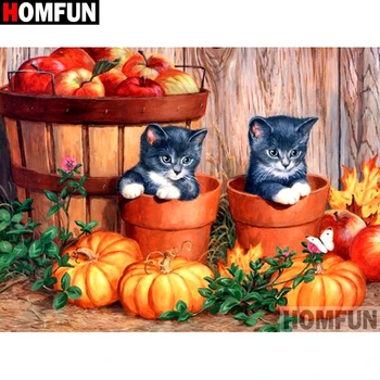 

HOMFUN Full Square/Round Drill 5D DIY Diamond Painting "Cartoon cat" Embroidery Cross Stitch 3D Home Decor Gift A12595