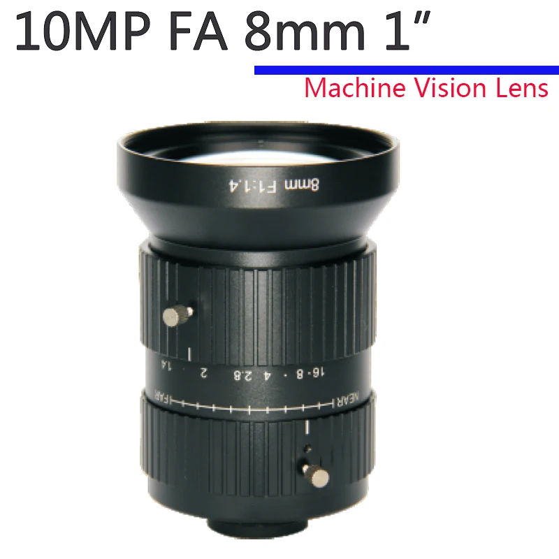 HD 10MP FA " фиксированный 8 мм C-Mount промышленный объектив без искажений профессиональная камера машинного зрения
