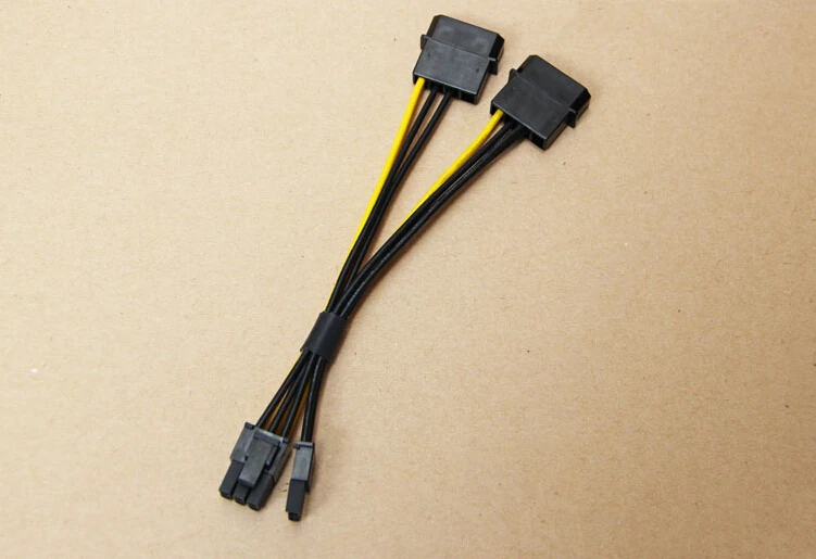 bilder für 50 teile/los Dual IDE Molex zu PCI-E PCIe PCI Express Graphics Grafikkarte 8Pin 6 + 2pin Stromversorgung Kabel 18AWG Draht bilder für 50 teile/los Dual IDE Molex zu PCI-E PCIe PCI Express Graphics Grafikkarte 8Pin 6 + 2pin Stromversorgung Kabel 18AWG Draht
