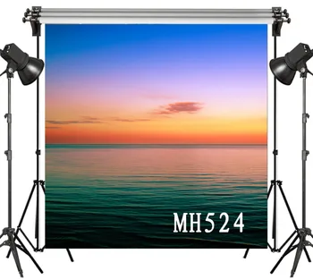 

LB Polyester & Vinyl Sunset Glow At The Beach Beautiful Reflection Studio Backgrounds For Photo Studio Kid Photography Backdrops