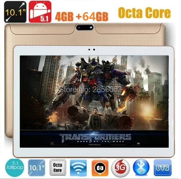 Tablet PC 10 inch Octa Core Android 5.1 4GB RAM 64GB ROM 8 Cores 1280*800 IPS Kids Gift MID GPS tablet Free Shipping