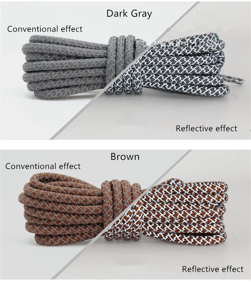 Высокое качество 3 м светоотражающие шнурки для обуви, 100/120/140/160 см круглые шнурки черный, белый цвет Для женщин Для мужчин Красочные Спортивная повседневная обувь на шнурках