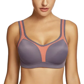 

Women's Firm Support Contour High Impact Underwire Full Coverage Solid Running Sports Bra 32 34 36 38 40 B C D DD E F