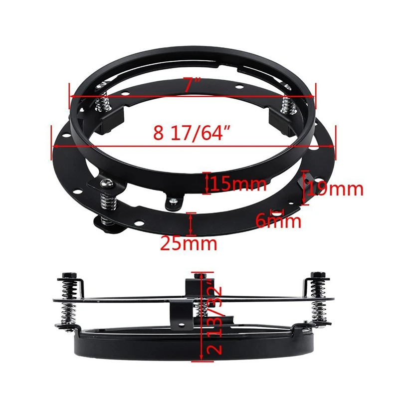 7 дюймов круглый светодиодный аксессуары для фар Монтажный кронштейн кольцо для Jeep Wrangler JK Land rover defender для Harley-мотоцикл