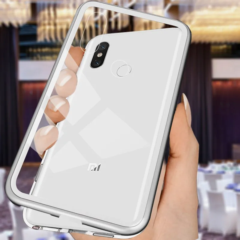 Magnetic-Adsorption-For-XiaoMi-Mi8-Full-Body-Slim-Fit-Ultra-Thin-Case-Lightweight-Luxury-Metal-Bumpers