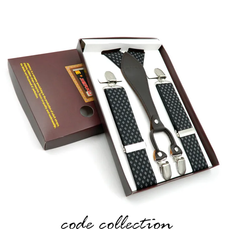 

Fashion Elasticity 3.5cm Cross 4 Clips Brace Suspenders Men Women Male Wedding Jacquard Bridegroom Skirt Accessories