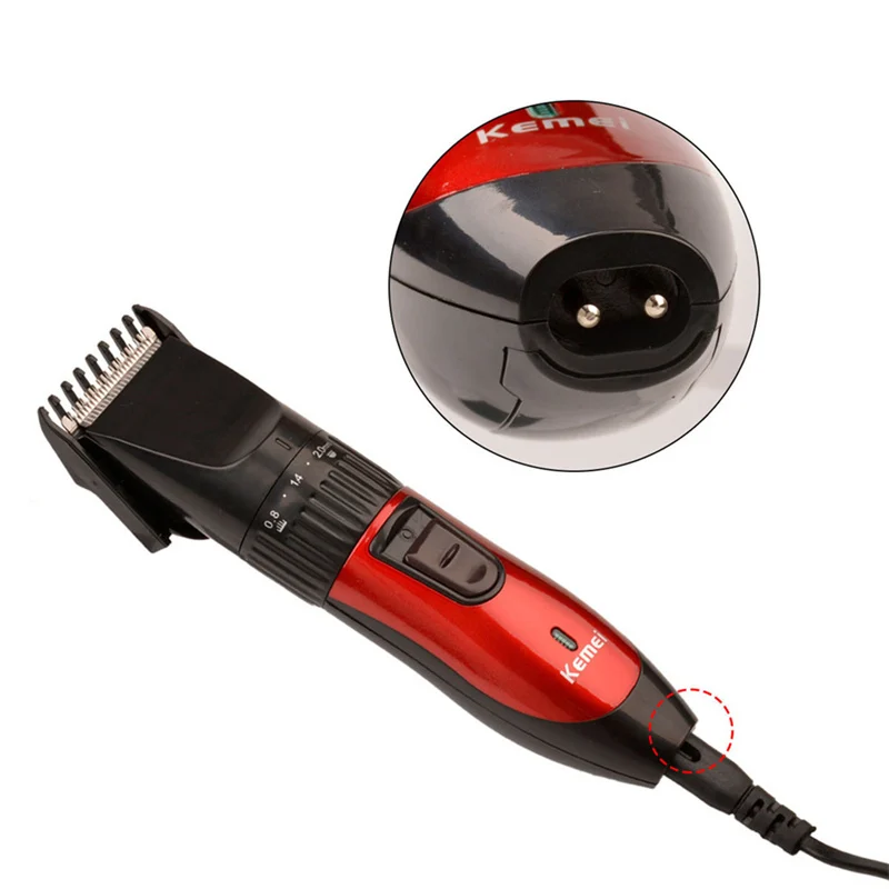  Kemei Rechargeable Hair Clipper Electric Cutter Hair Cutting Machine Haircut Tool Barber Profession
