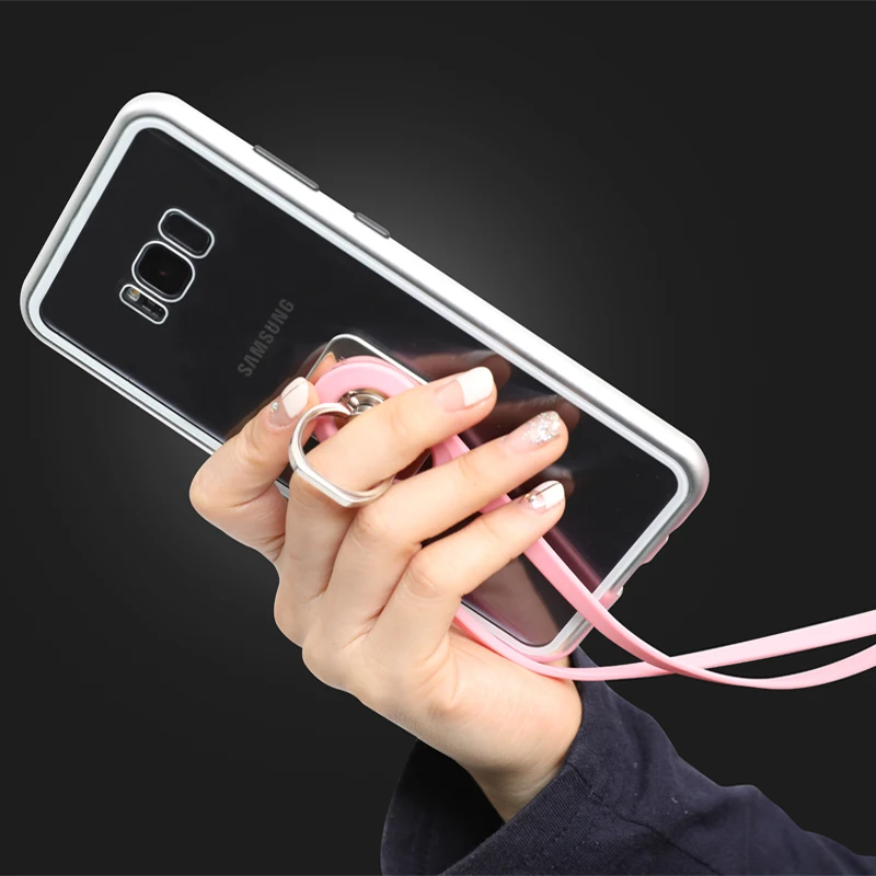 

Cell Phone Lanyard Neck Strap Leash Necklace String Detachable Retractable Silicone Universal for iPhone Samsung Galaxy Edge